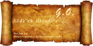 Glück Olivér névjegykártya
