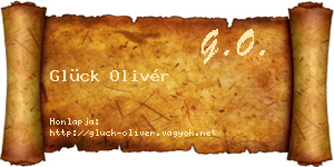 Glück Olivér névjegykártya
